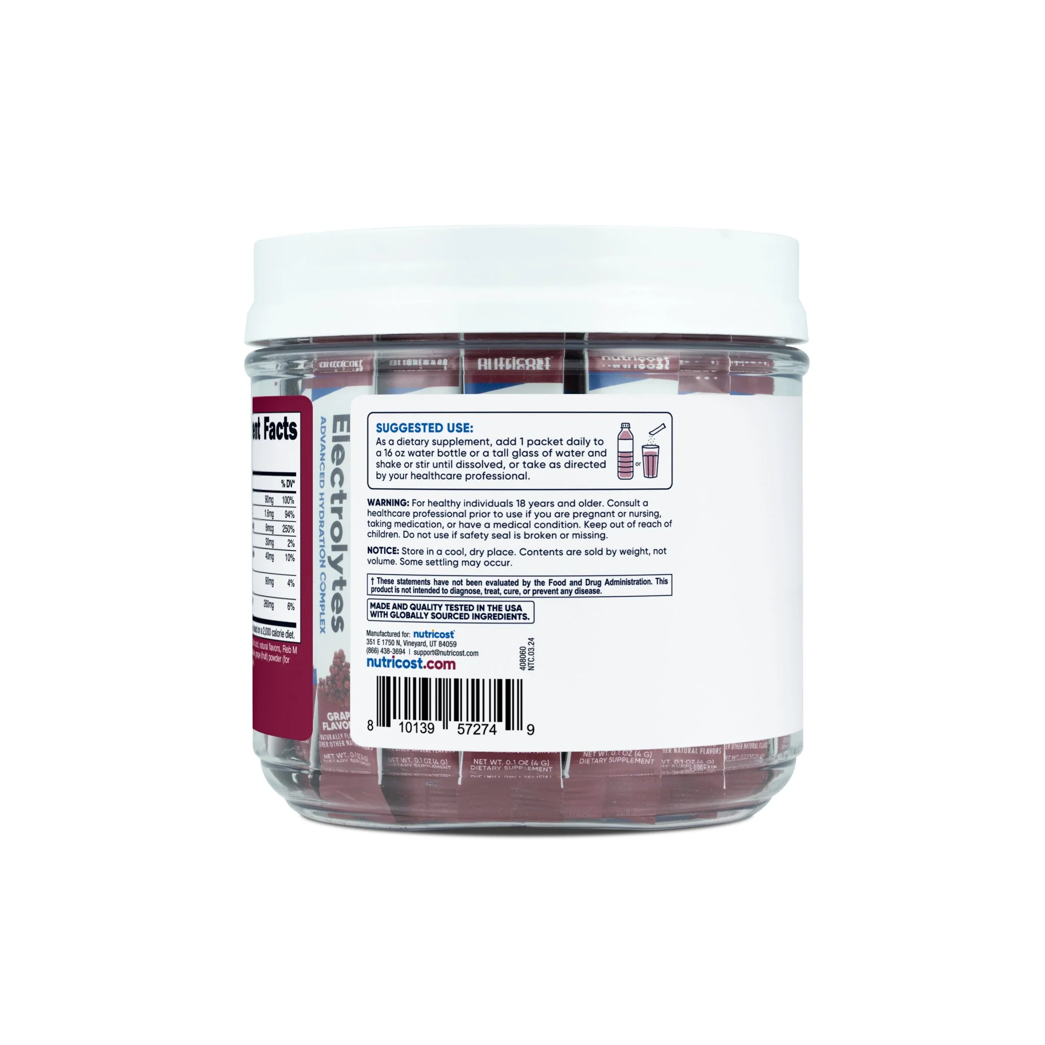 Nutricost Electrolytes Hydration Stick Packs (40 Pack) - Image 6