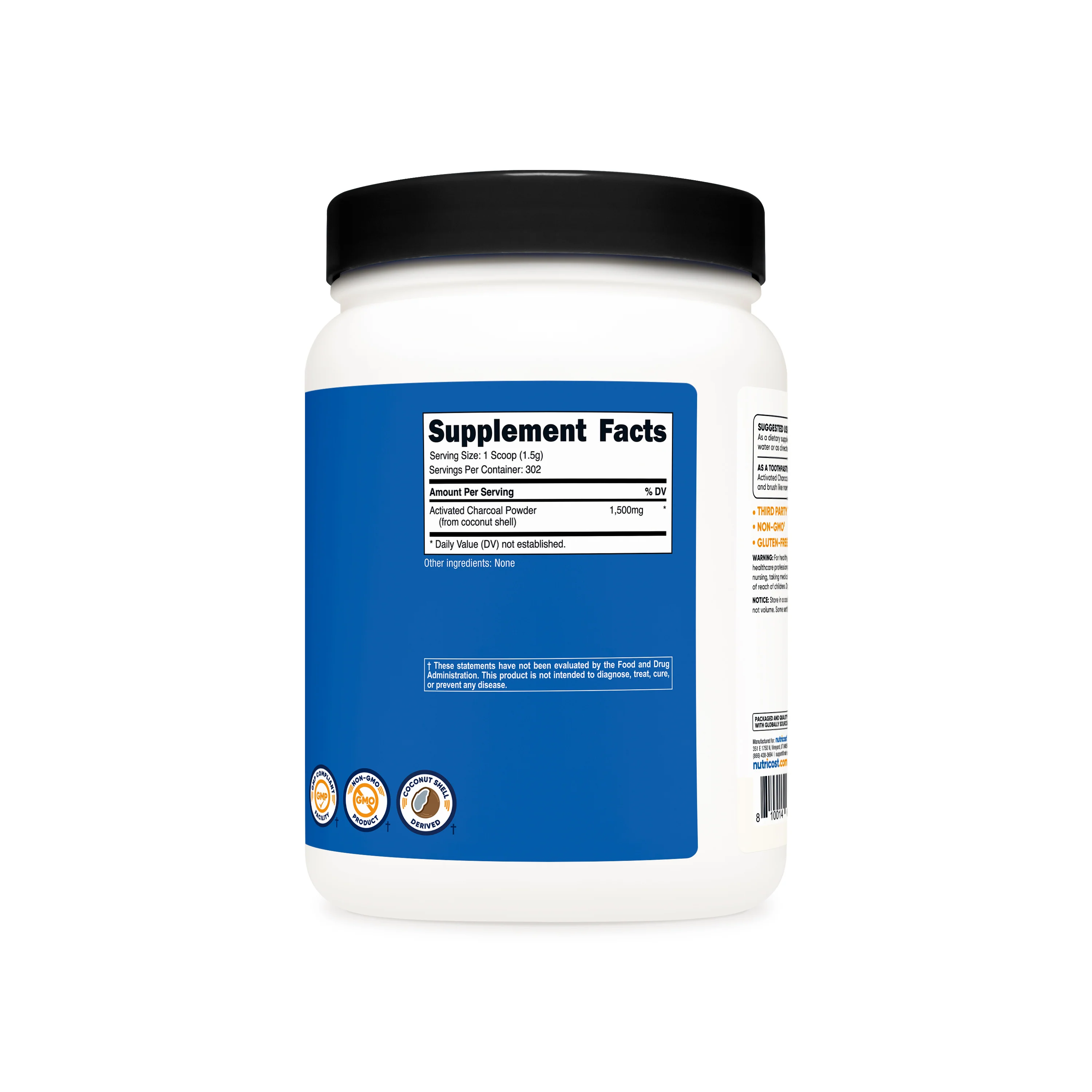 Nutricost Activated Charcoal Powder - Image 2