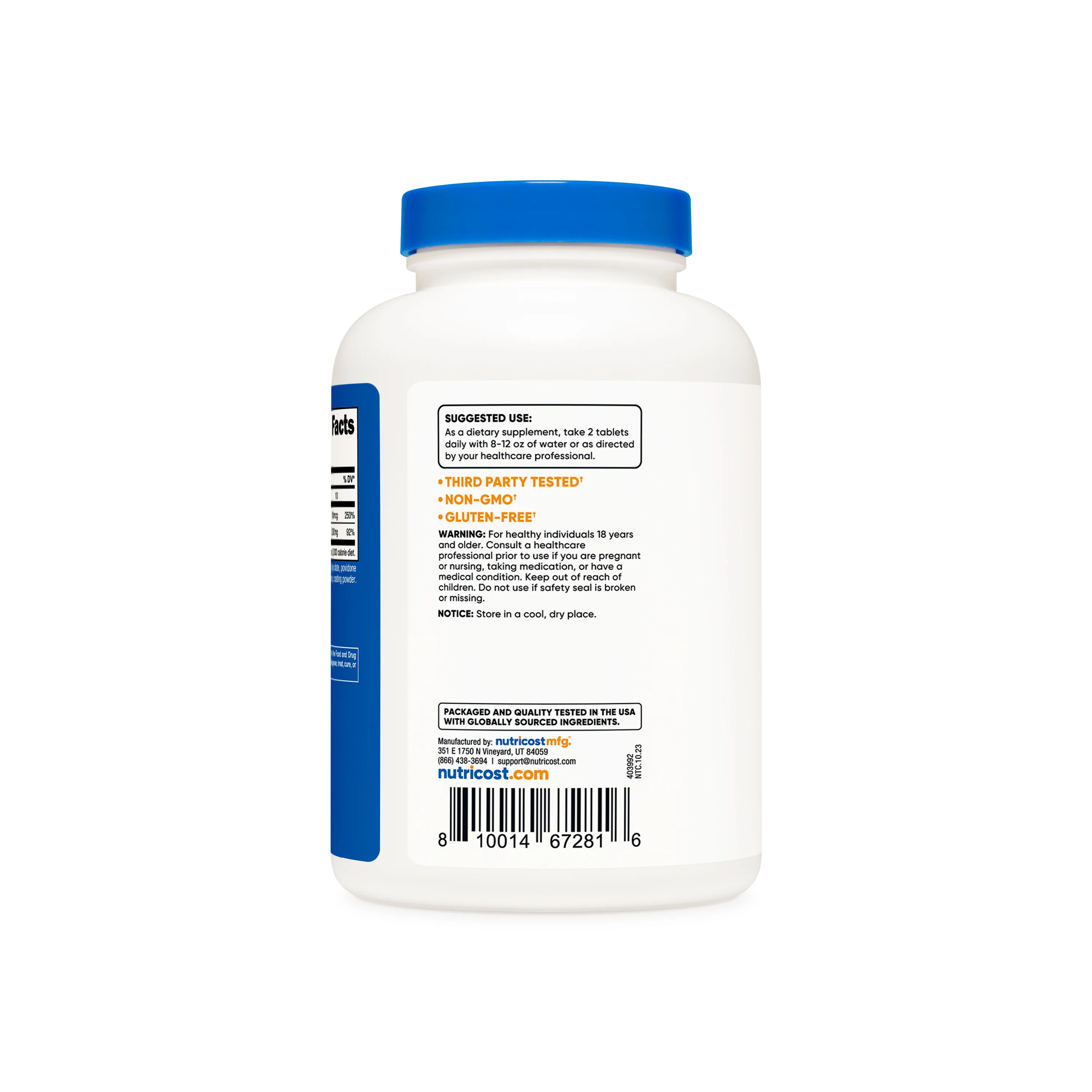 Nutricost Calcium + Vitamin D3 Tablets - Image 3
