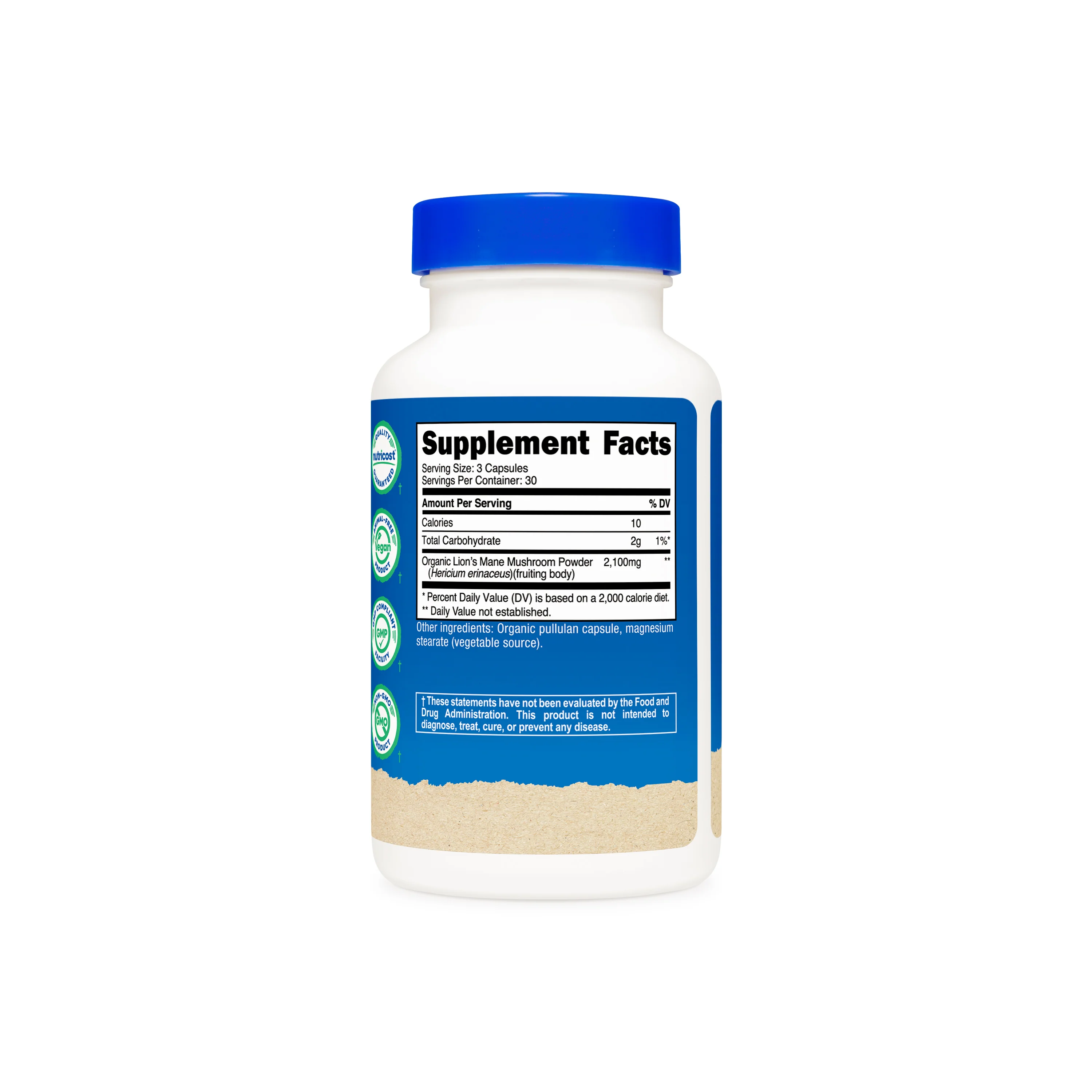 Nutricost Made With Organic Lion's Mane Capsules - Image 3