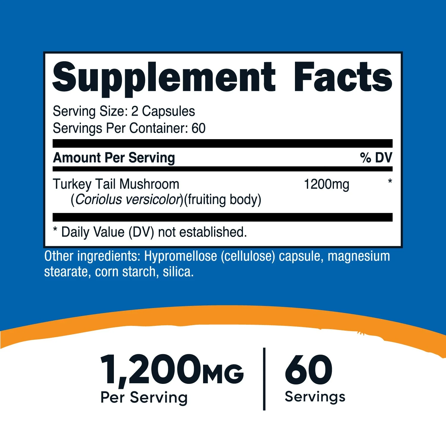 Nutricost Turkey Tail Mushroom Capsules - Image 2