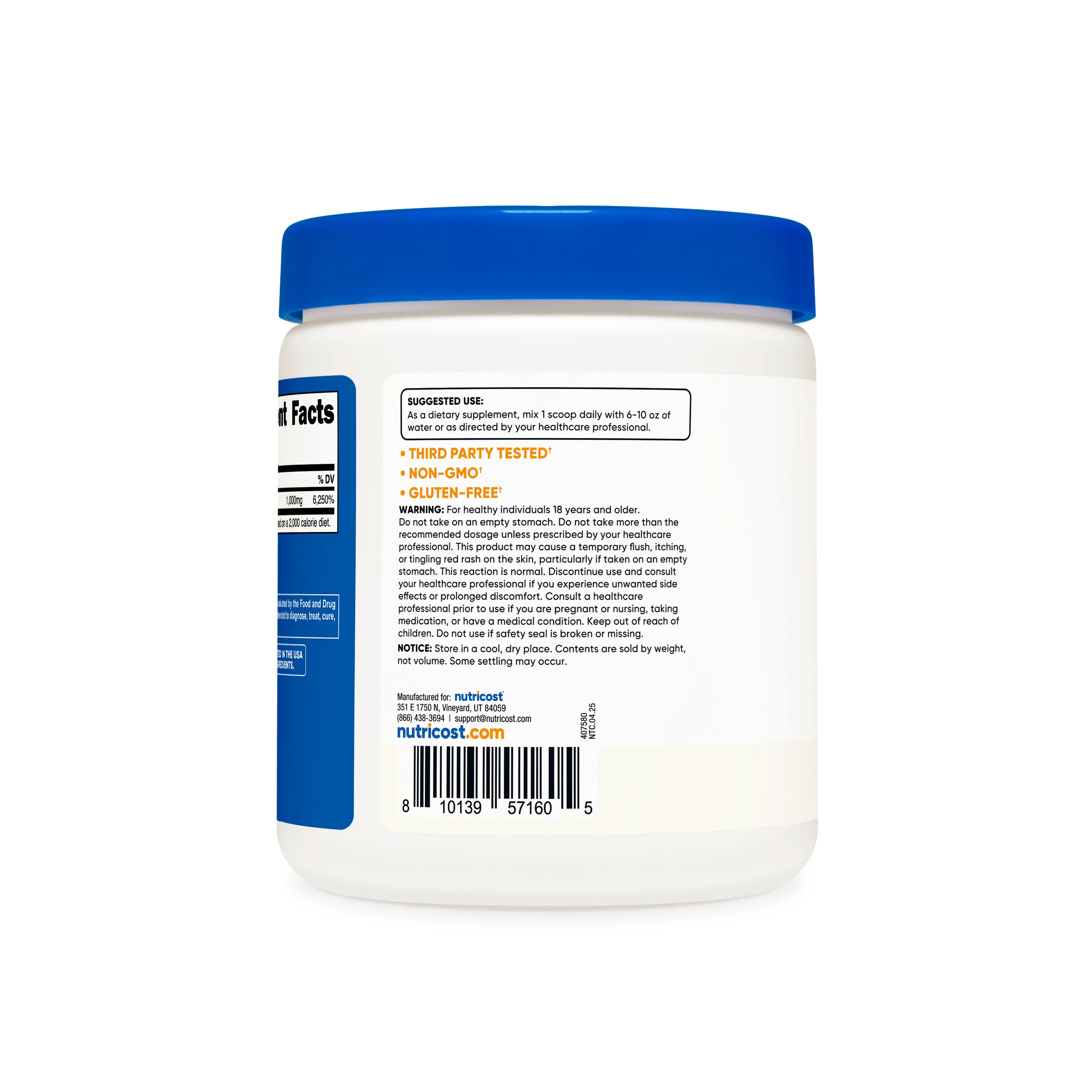 Nutricost Vitamin B3 Niacin Powder - Image 3