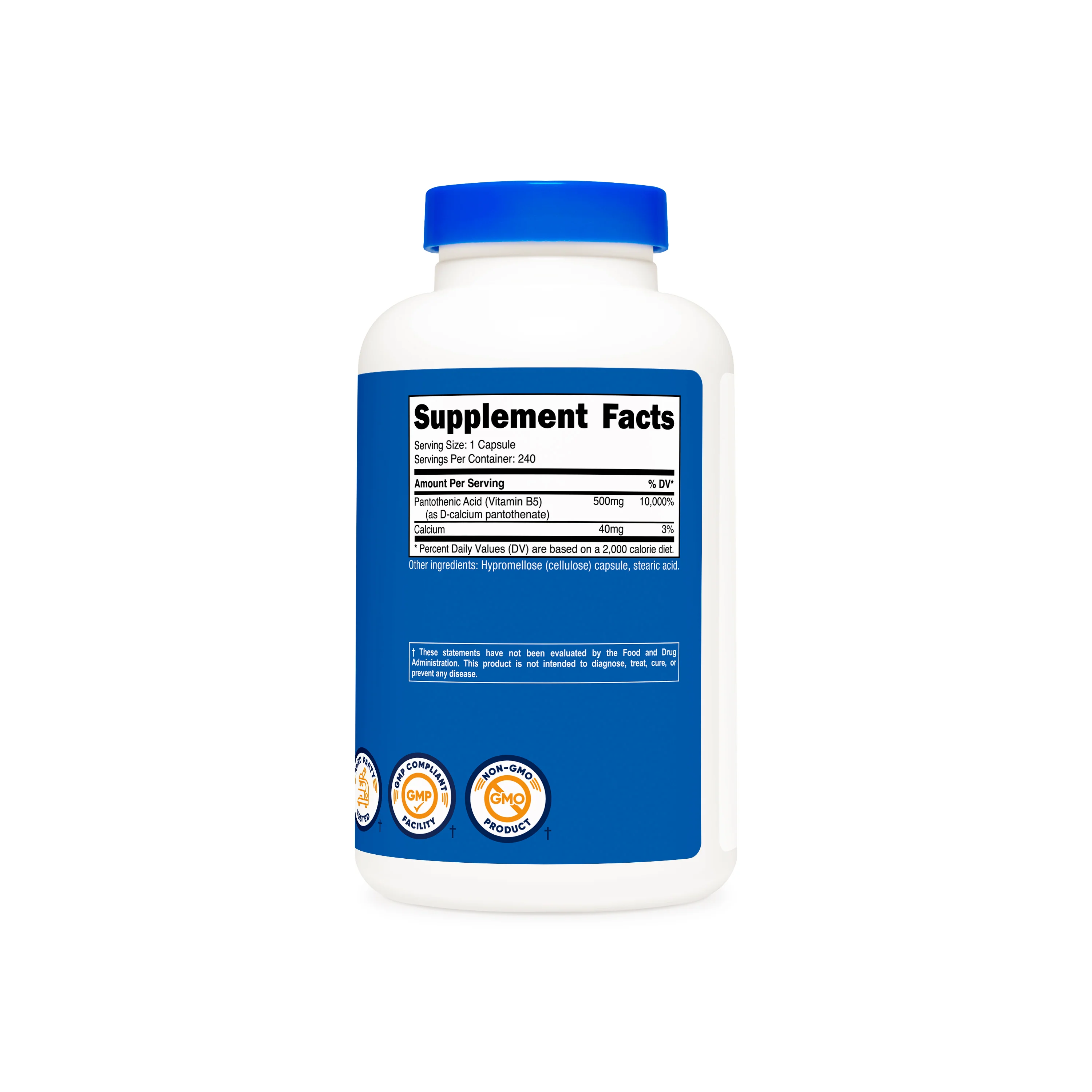 Nutricost Vitamin B5 Pantothenic Acid Capsules - Image 5