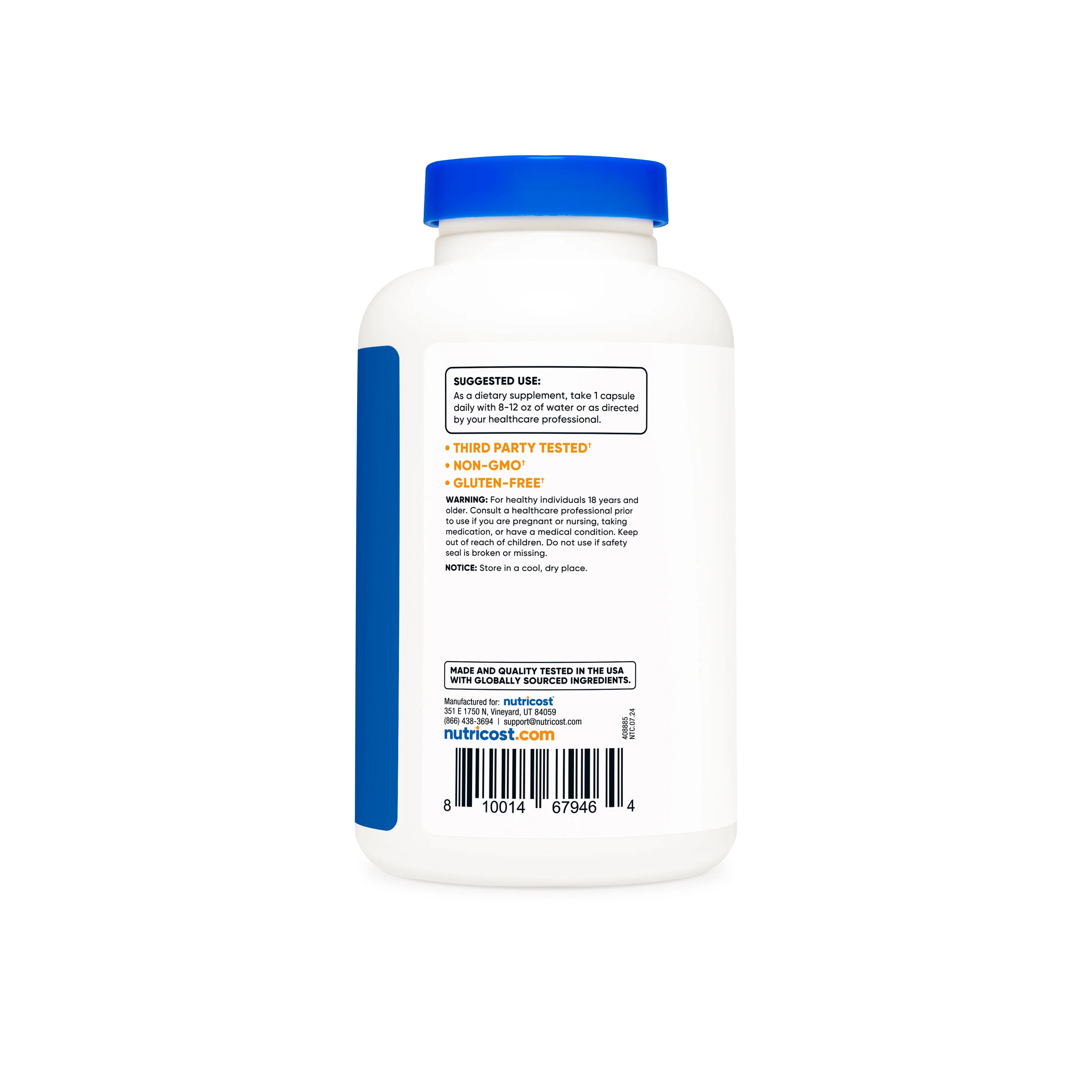Nutricost Vitamin B5 Pantothenic Acid Capsules - Image 6
