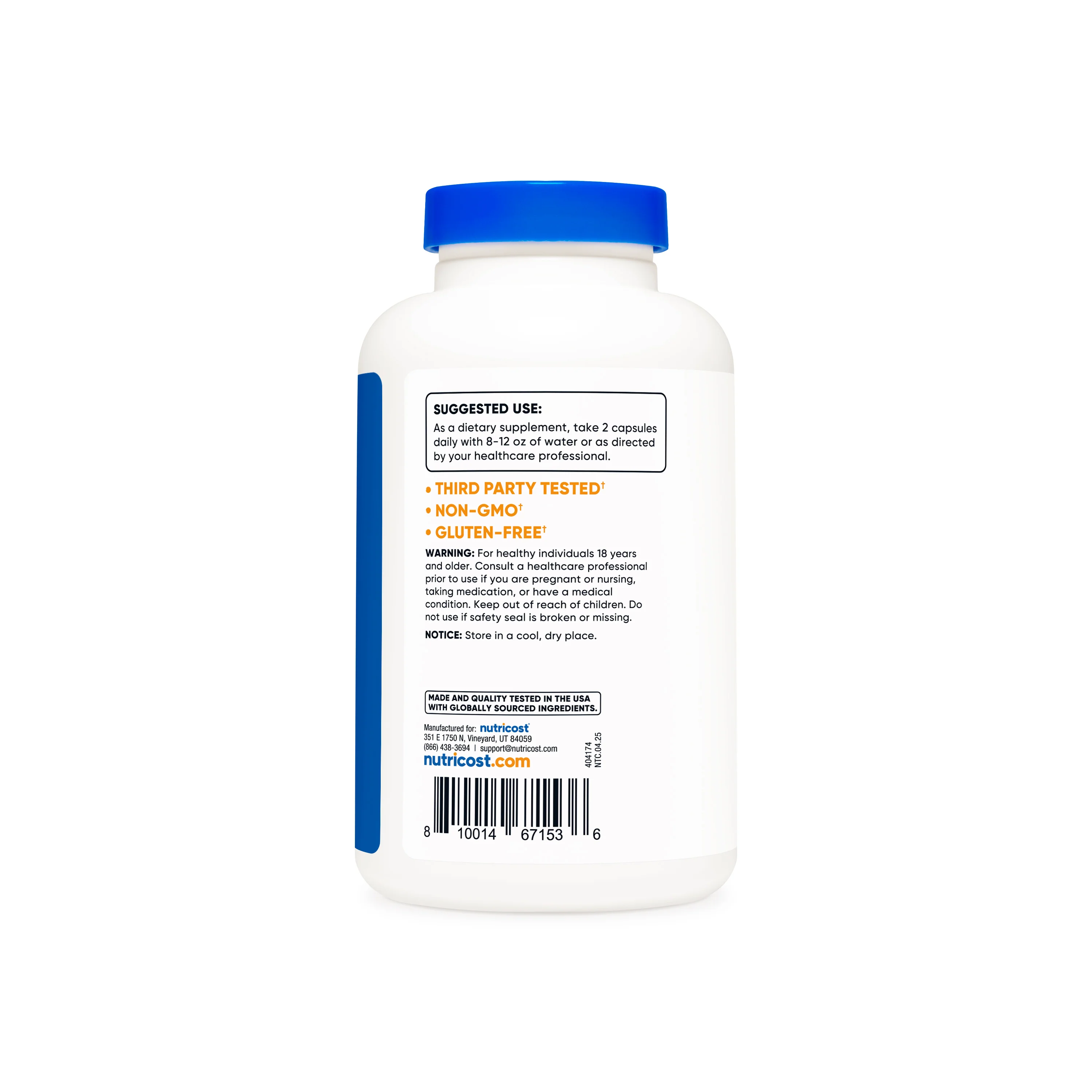 Nutricost Vitamin C (with Zinc) Capsules - Image 3