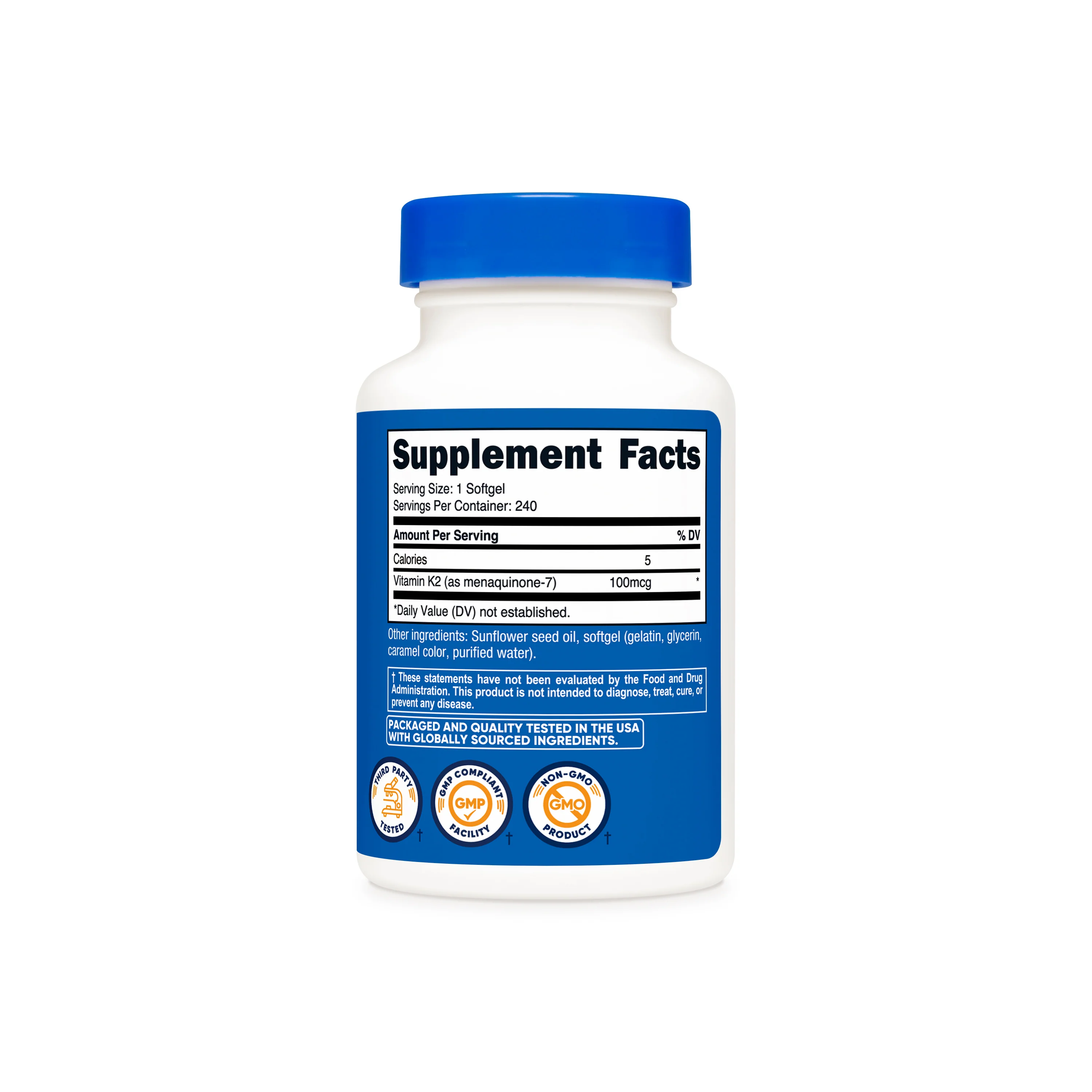 Nutricost Vitamin K2 MK-7 Softgels - Image 2